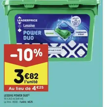 Leader Price LESSIVE POWER DUO offre