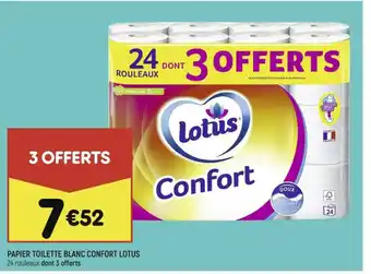 Leader Price PAPIER TOILETTE BLANC CONFORT LOTUS offre