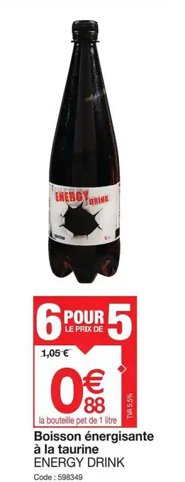 Promocash Boisson énergisante à la taurine ENERGY DRINK offre
