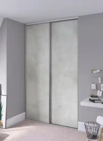 Leroy Merlin Bon Plan sur les portes de placard spaceo série Ciment livrées et posées offre