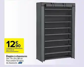 Carrefour étagère à Chaussures offre