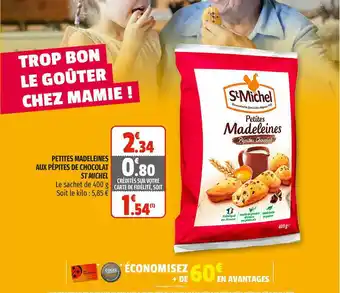 Coccimarket Petites Madeleines Aux Pépites De Chocolat St Michel offre