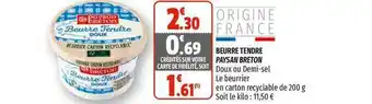 Coccimarket Beurre Tendre Paysan Breton offre