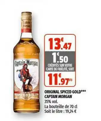Coccinelle Express Original Spiced Gold Captain Morgan offre