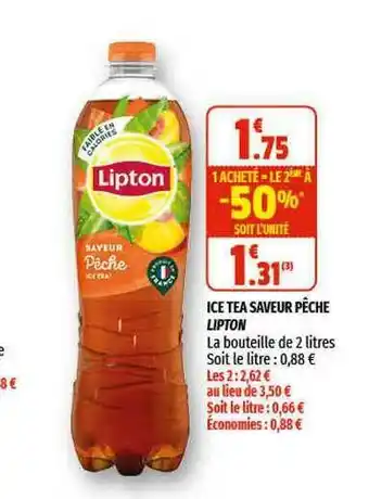 Coccinelle Express Ice Tea Saveur Pêche Lipton offre