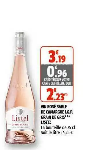 Coccinelle Express Vin Rosé Sable De Camargue I.g.p. Grain De Gris Listel offre