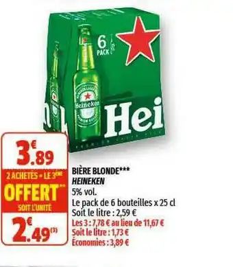 Bière Blonde Heineken