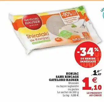 Konjac Sans Rinçage Gayelord Hauser