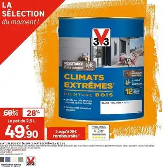 PEINTURE BOIS EXTÉRIEUR CLIMATS EXTRÊMES 2.5 L