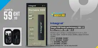 Plein ciel Disque Ssd Haute Performance Usb 3.2 Gen 2 Portable Ssd Type-c Integral offre