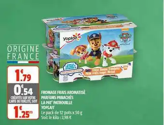 Coccinelle Supermarché Fromage Frais Aromatisé Parfums Panachés La Pat' Patrouille Yoplait offre