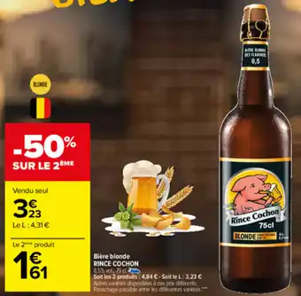 BiĂšre blonde rince cochon