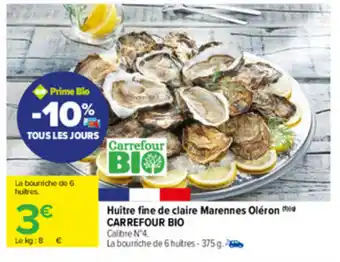 Huitre fine de claire marennes oléron