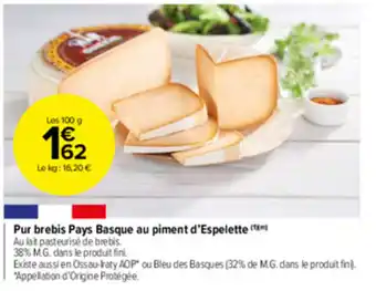 Carrefour Market Pur brebis pays basque au piment d'espelette offre