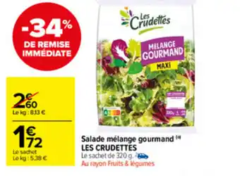 Carrefour Market Salade mélange gourmand les crudettes offre