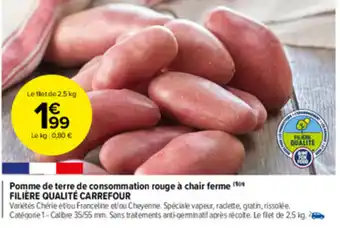 Carrefour Market Pomme de terre de consommation rouge à chair ferme offre