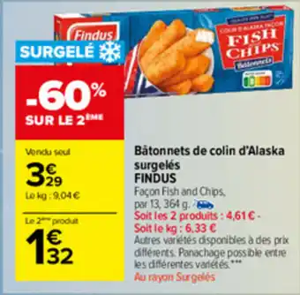 Carrefour Market Bâtonnets de colin d'alaske surgelés offre