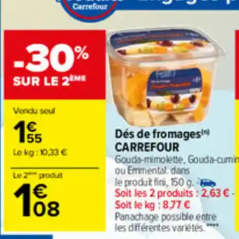 Carrefour Market Dès de fromages offre