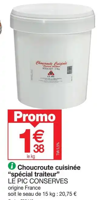 Promocash i Choucroute cuisinée "spécial traiteur" offre