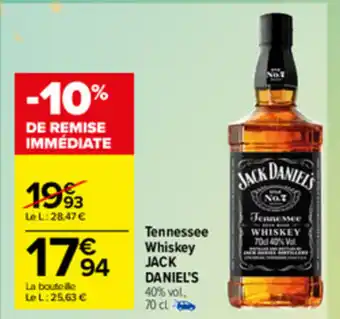 Carrefour Market Tennesse whiskey offre