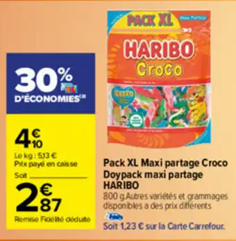 Carrefour Market Pack XL maxi partage croco doypack maxi partage offre