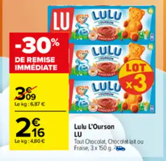 Carrefour Market Lulu l'ourson offre