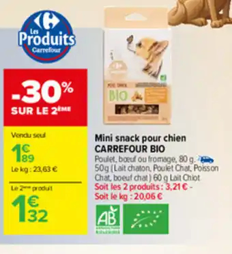 Carrefour Market Mini snack pour chien offre