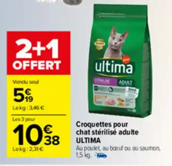 Carrefour Market Croquttes pour chat stérilisé adulte offre