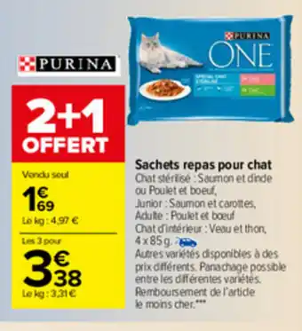 Carrefour Market Sachers repas pour chat offre