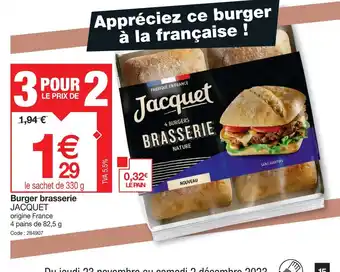 Promocash Burger brasserie offre