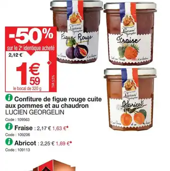 Confiture de figue rouge cuite aux pommes et au chaudron LUCIEN GEORGELIN