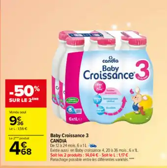Carrefour Market Baby croissance 3 offre