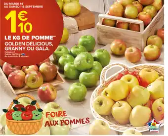 Golden délicious granny ou gala