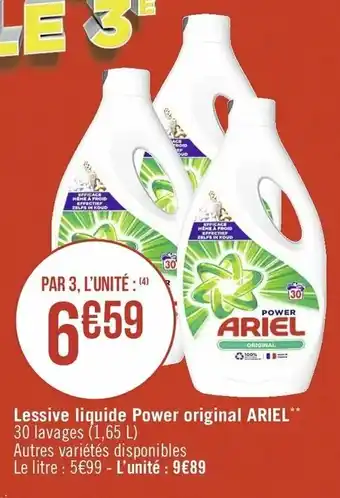 Lessive liquide Power original Ariel