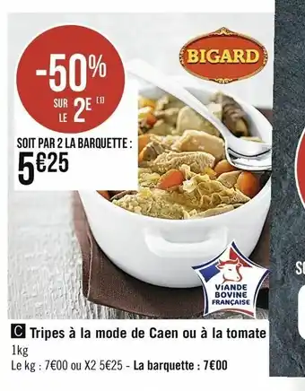 Casino Supermarchés Tripes à la mode de Caen ou à la tomate offre