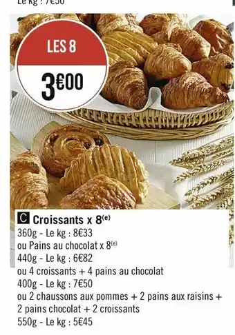 Casino Supermarchés Croissants x8 offre