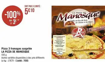 Casino Supermarchés Pizza 3 Fromages Surgelée offre