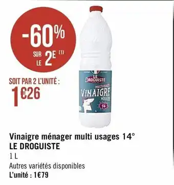 Casino Supermarchés Vinaigre Ménager Multi Usages 14° offre