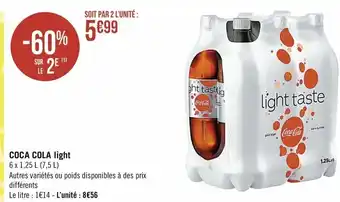 Casino Supermarchés Coca Cola Light offre