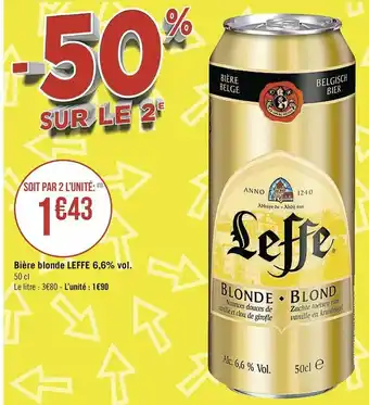 Casino Supermarchés Bière Blonde Leffe 6,6% vol. offre