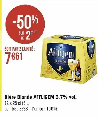Casino Supermarchés Bière Blonde Affligem 6,7% vol. offre
