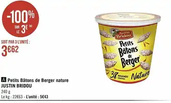 Casino Supermarchés Petits Bâtons De Berger Nature offre