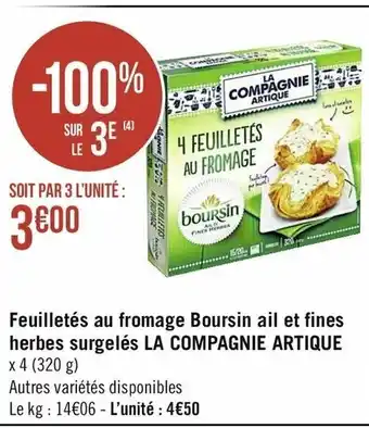 Casino Supermarchés Feuilletés Au Fromage Boursin Ail Et Fines offre