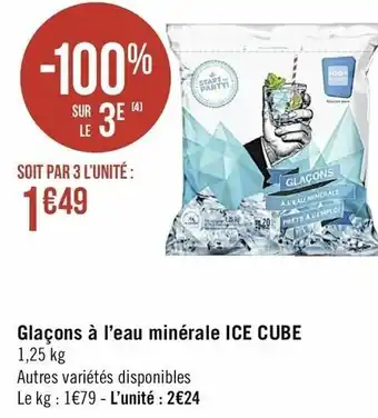 Glaçons à l'Eau Minérale Ice Cube