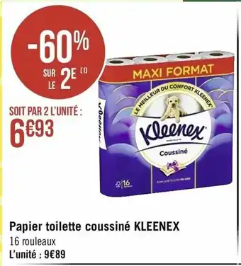 Casino Supermarchés Papier Toilette Coussiné Kleenex offre