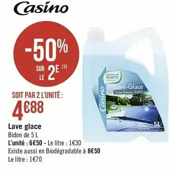 Casino Supermarchés Lave Glace offre