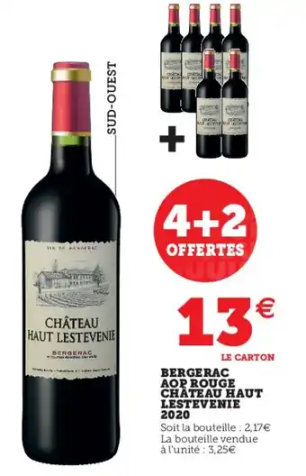 Bergerac Aop Rouge Château Haut Lestevenie 2020