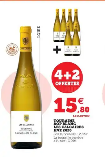 Super U Touraine Aop Blanc Les Calcaires Hve 2020 offre