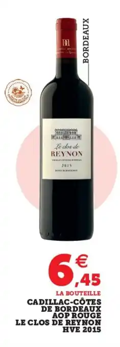Cadillac-Cotes De Bordeaux Aop Rouge Le Clos De Reynon HVE 2015