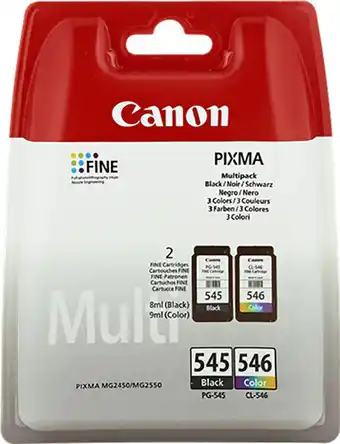 Bureau Vallée PACK DE 2 CARTOUCHES D’ENCRE CANON PG545 CL546 offre